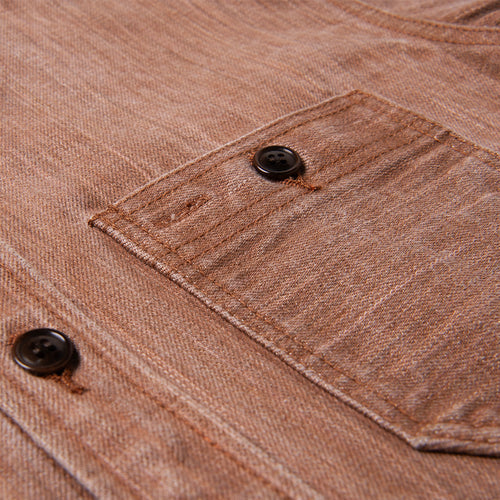 STUDIO D'ARTISAN 柿渋デニムシャツ【D5732】