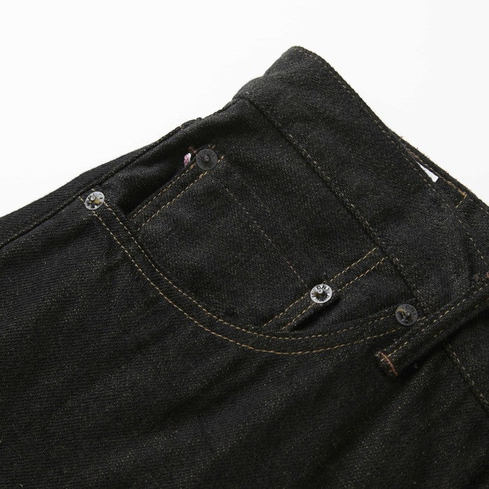 鬼デニム ONI DENIM 2025 春 新作【246-BKOL】 メンズデニム ブランドジーンズ ニートストレートジーンズ スリムストレート12.5oz セルビッジデニム ブラックxオリーブ