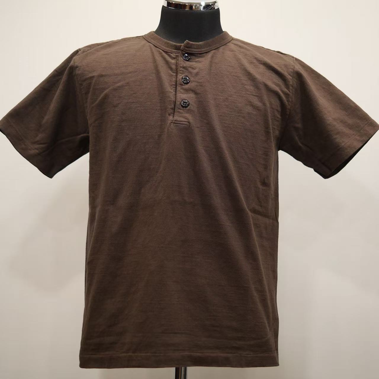 STUDIO D'ARTISAN  石川台吊編み天竺ヘンリーネックTシャツ【8205】