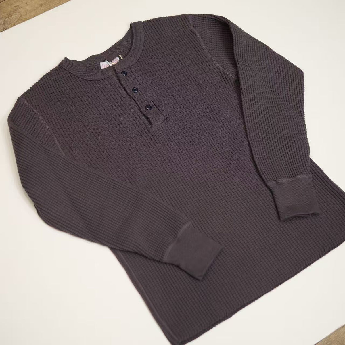 UES ビッグワッフル ヘンリーネックＴシャツ  66BW