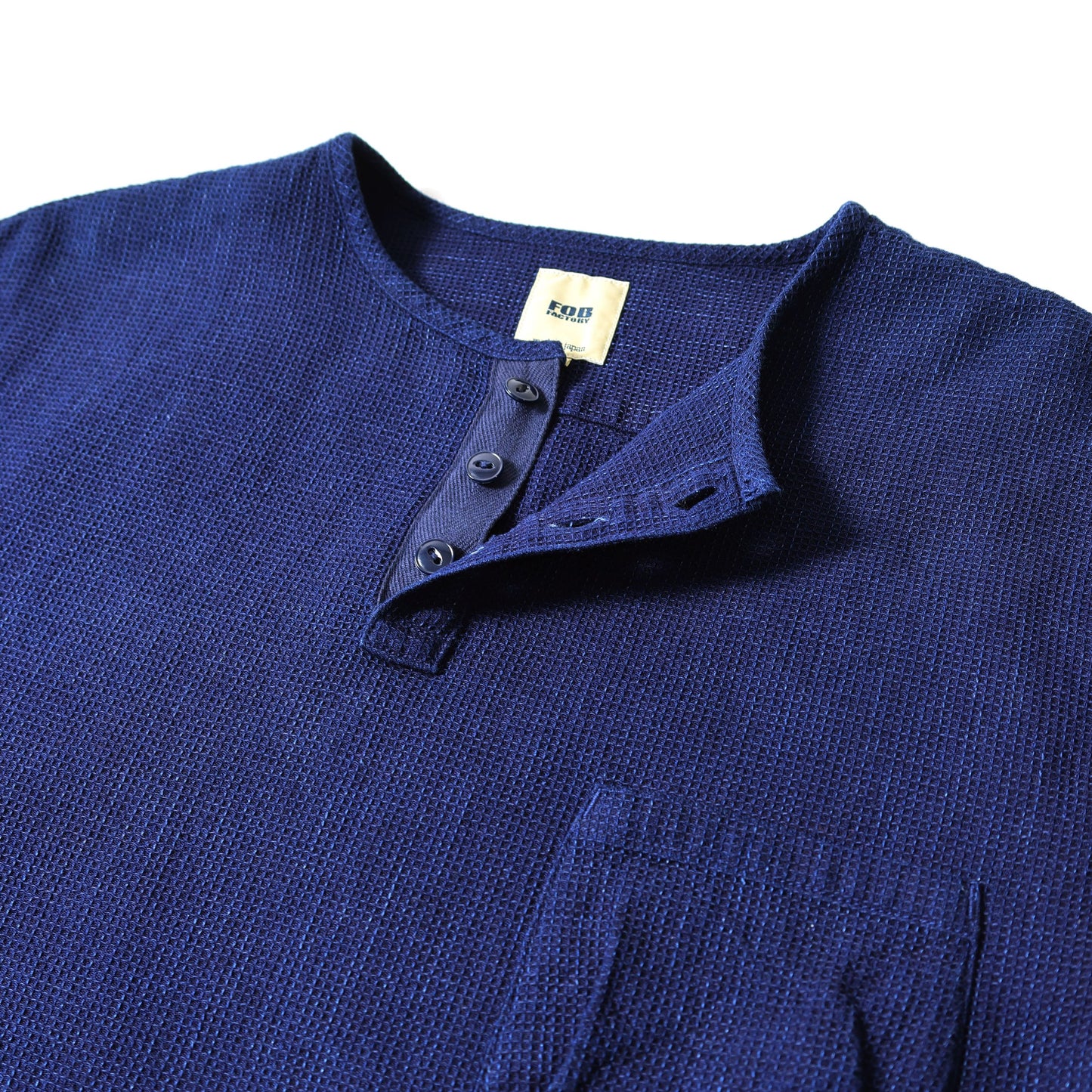 F3493 INDIGO WAFFLE-T