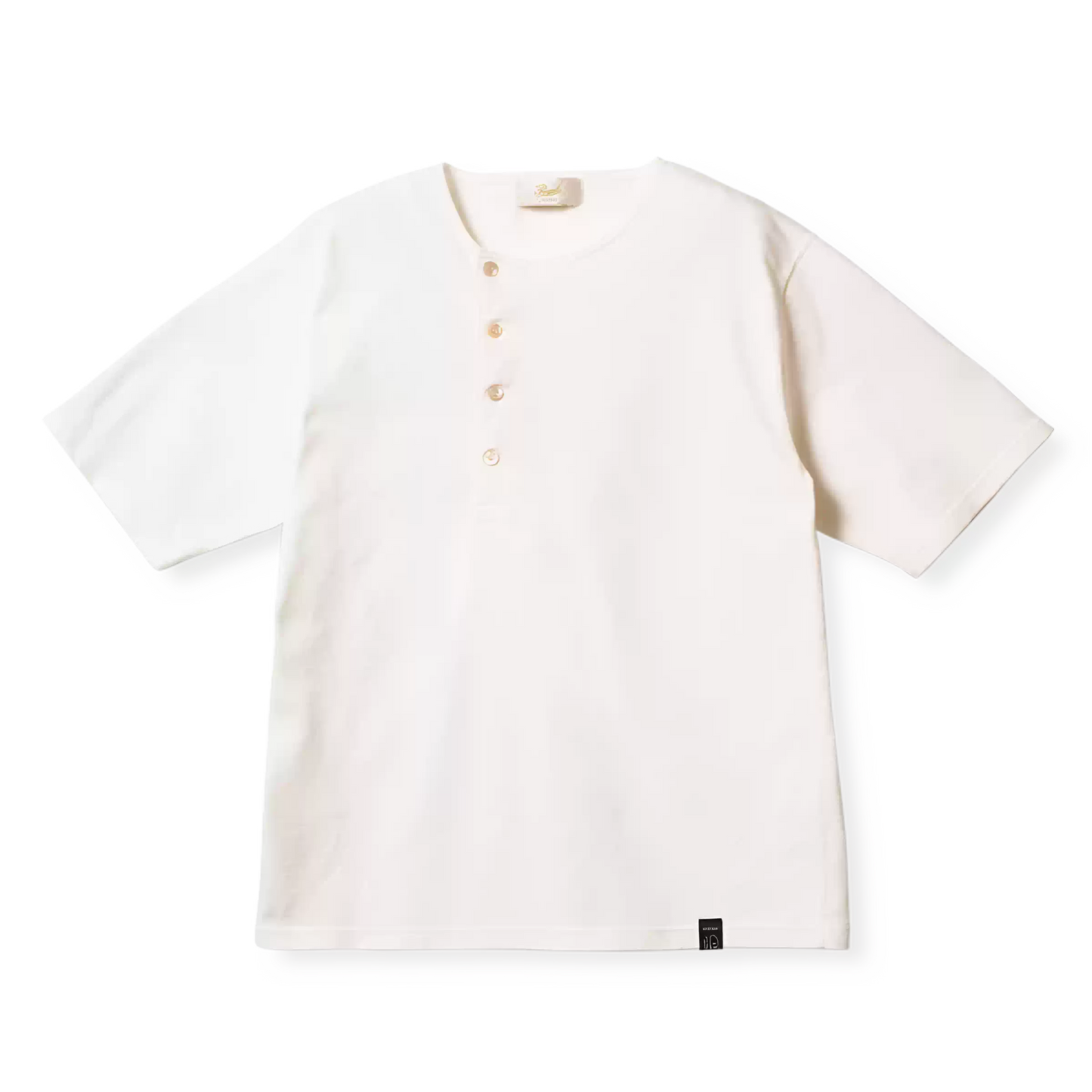 PREQUEL　C1016 Stiff Cotton Henley T-shirt  ヘンリーTシャツ