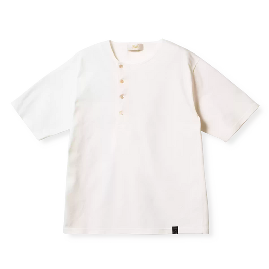 PREQUEL　C1016 Stiff Cotton Henley T-shirt  ヘンリーTシャツ