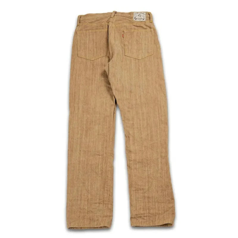 GRAPHZERO グラフゼロ【GZ-NPST-KAKI】　13oz 天然染めネップストレートジーンズ　柿渋