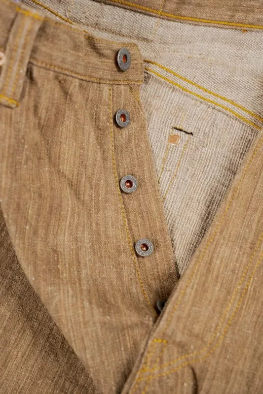 GRAPHZERO グラフゼロ【GZ-NPST-KAKI】　13oz 天然染めネップストレートジーンズ　柿渋