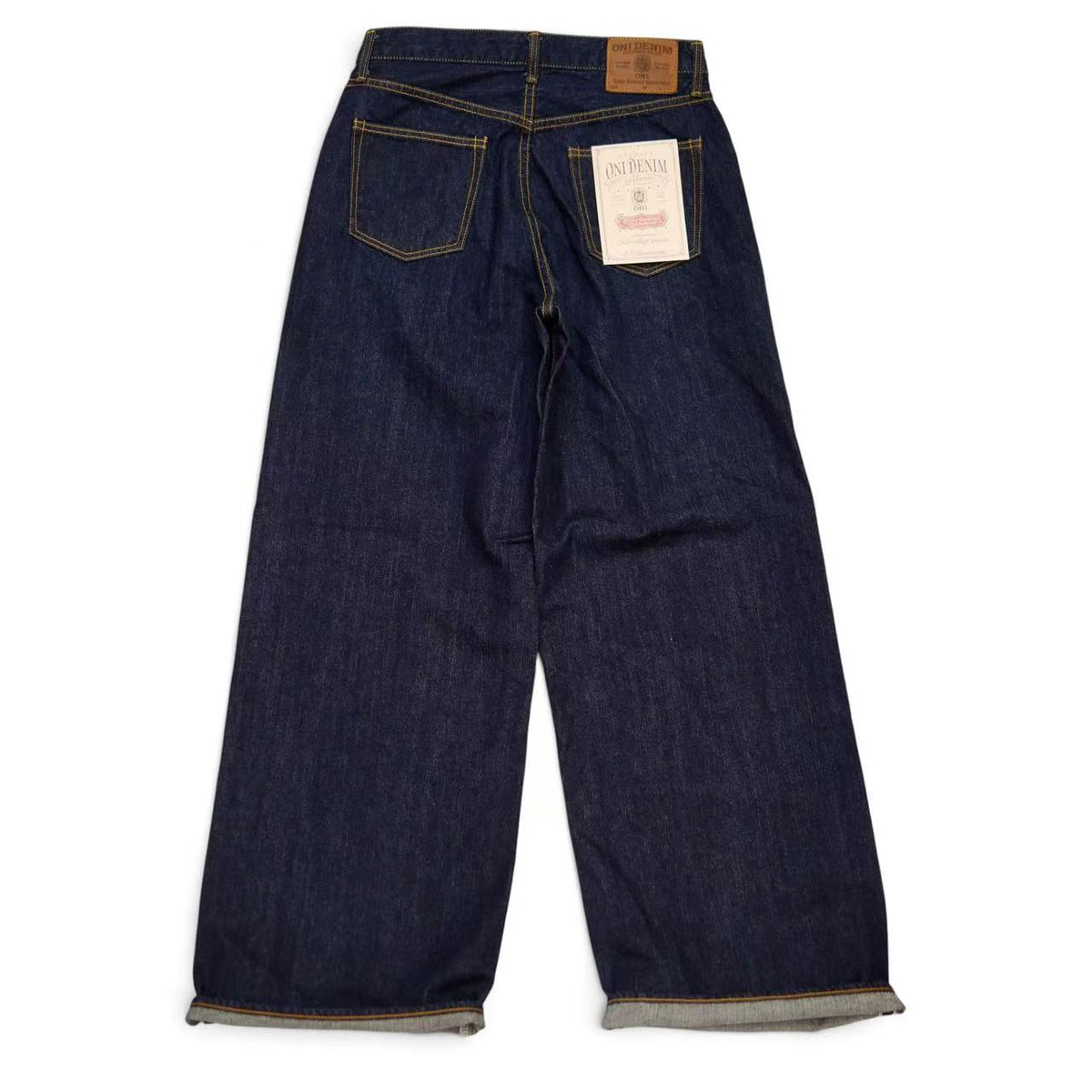 【レディース用】鬼デニム ONI DENIM １２ｏｚセルビッジデニム　ワイドストレート【L722-12Bwash】