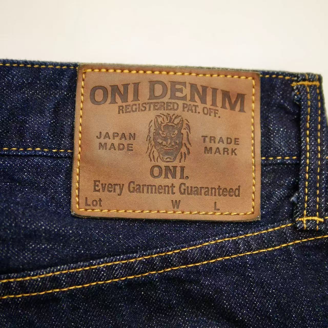 【レディース用】鬼デニム ONI DENIM １２ｏｚセルビッジデニム　ワイドストレート【L722-12Bwash】