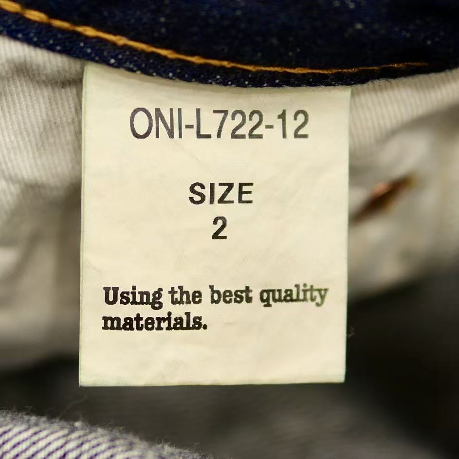【レディース用】鬼デニム ONI DENIM １２ｏｚセルビッジデニム　ワイドストレート【L722-12Bwash】