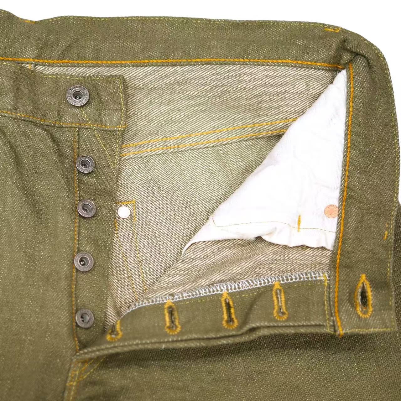 鬼デニム ONI DENIM【ONI-270OLD-18】 18ozオリーブデニム　