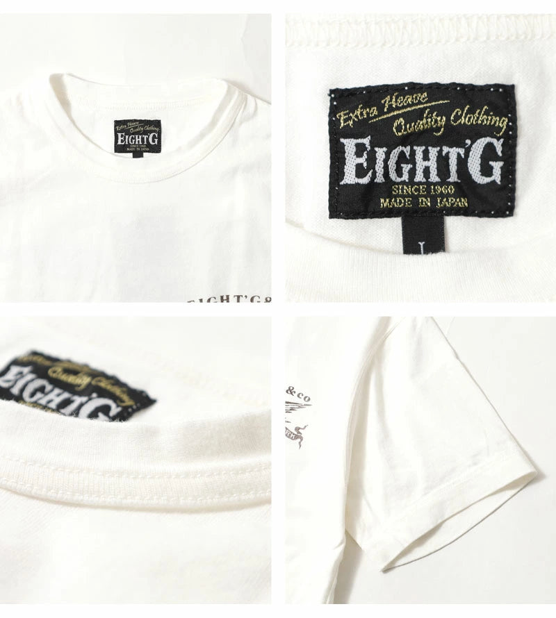 EIGHT-G(エイトジー)　SHORT SLEEVE T-SHIRT "UNION OF CRAFT" プリント半袖Tシャツ8ST-40