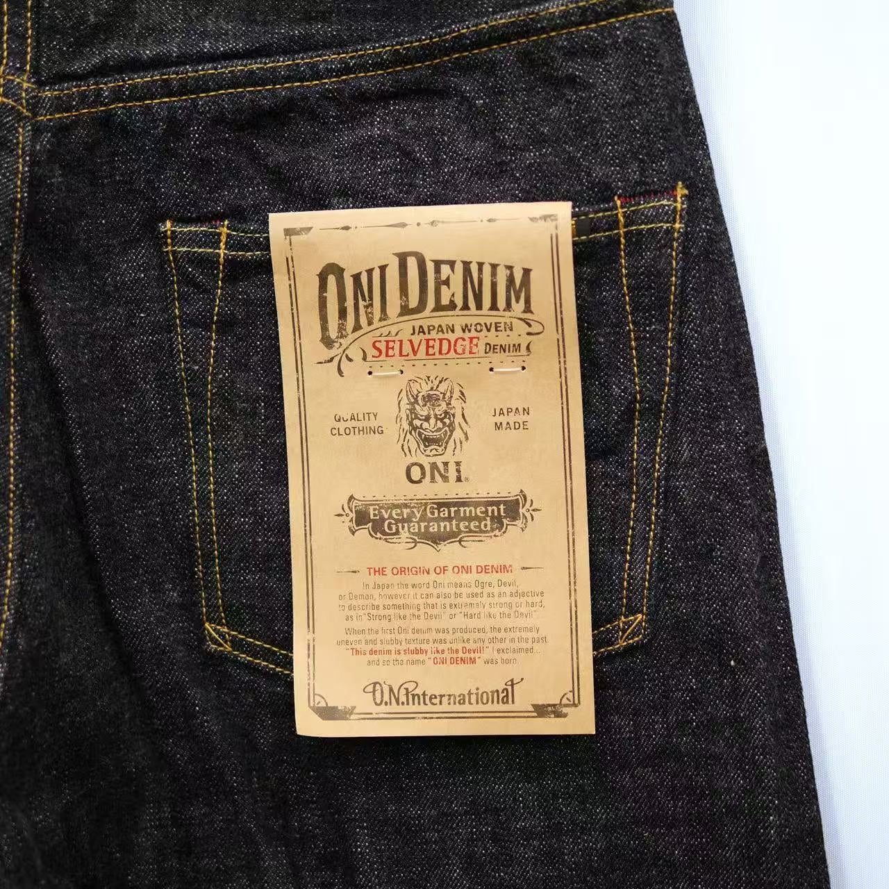 鬼デニム ONI DENIM 13.5oz. ロングスラブデニム スーパーワイドストレート ジーンズ ワンウォッシュ 【ONI-222-LS13.5】