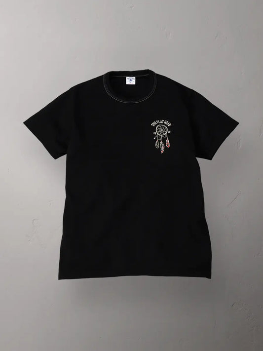 THE FLAT HEAD フラッドヘッド   3本針の1本外し Tシャツ FN-THC-048