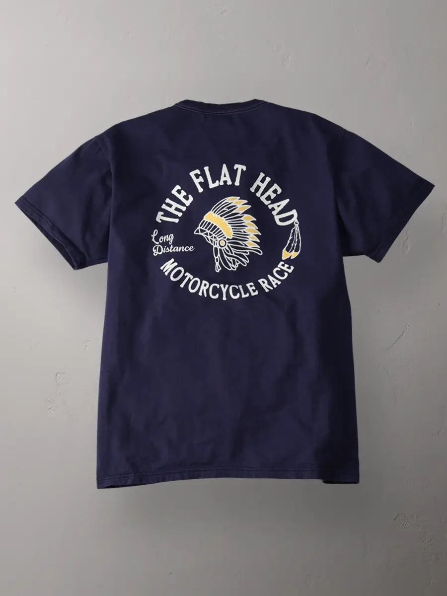 THE FLAT HEAD フラッドヘッド   3本針の1本外し Tシャツ FN-THC-048