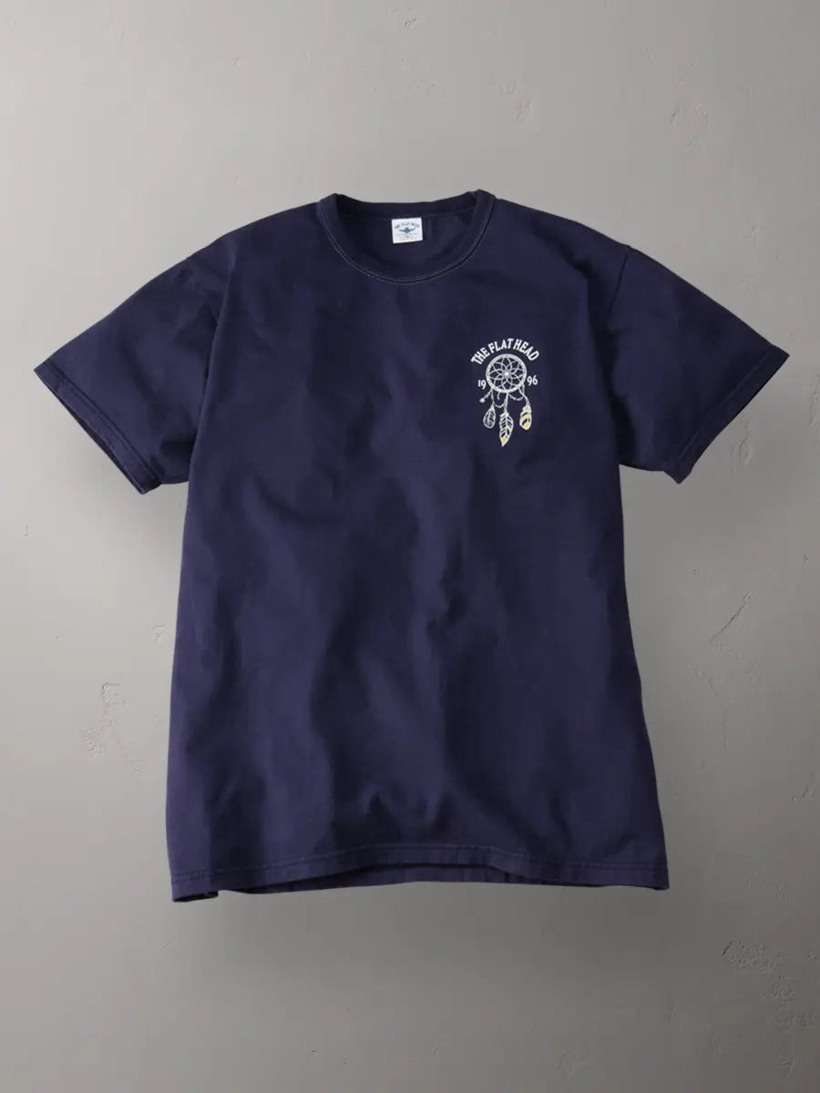THE FLAT HEAD フラッドヘッド   3本針の1本外し Tシャツ FN-THC-048