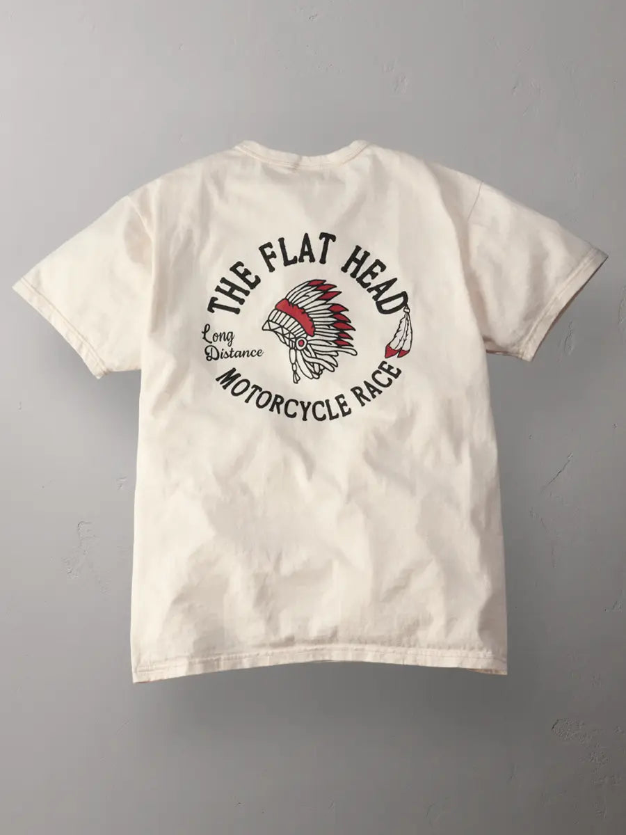THE FLAT HEAD フラッドヘッド   3本針の1本外し Tシャツ FN-THC-048