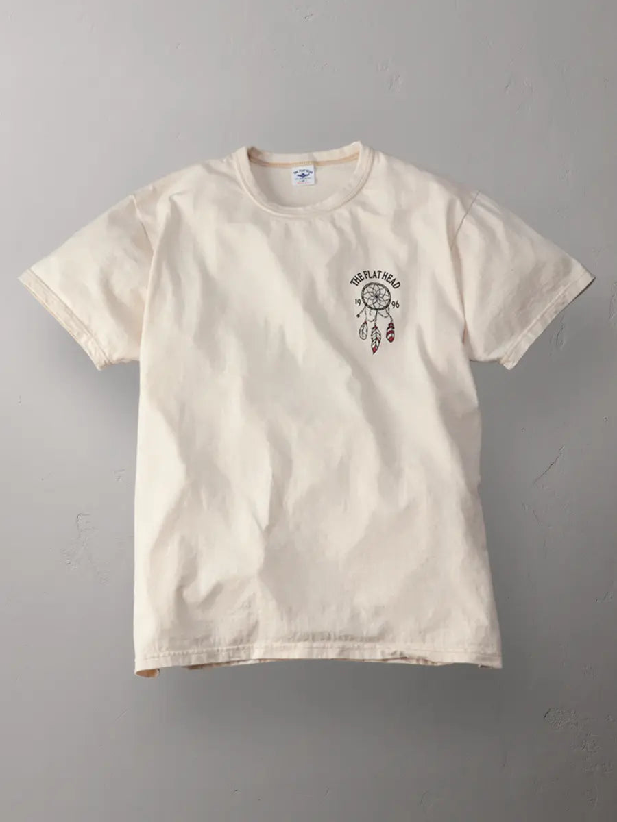 THE FLAT HEAD フラッドヘッド   3本針の1本外し Tシャツ FN-THC-048