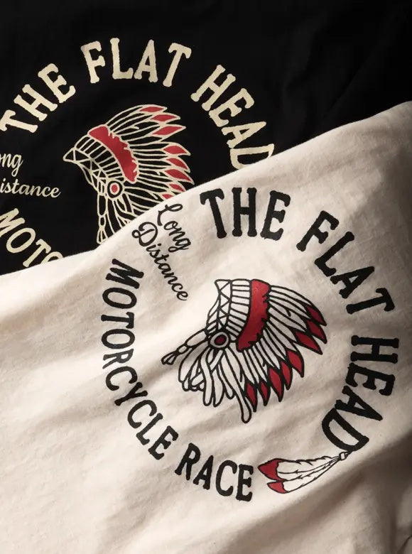 THE FLAT HEAD フラッドヘッド   3本針の1本外し Tシャツ FN-THC-048