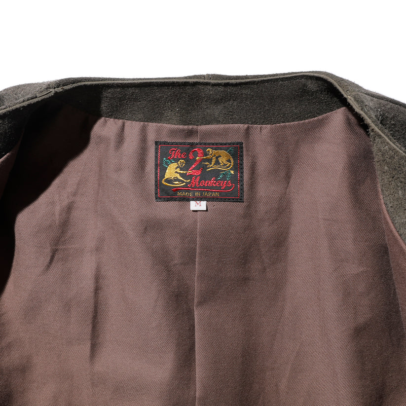 JELADO  The 2 Monkeys Round-neck Leather Waistcoat【TM03430】