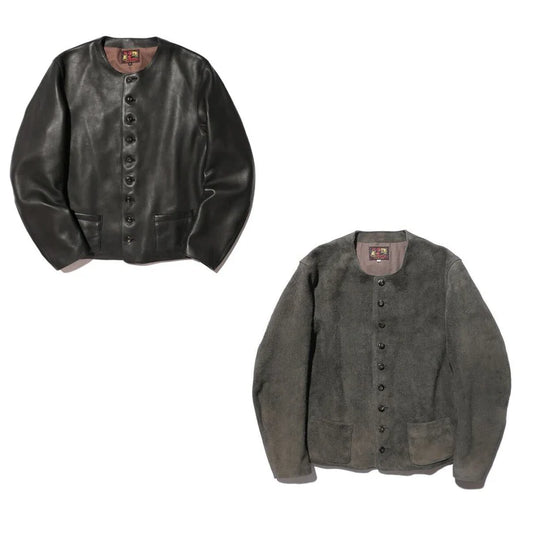 JELADO  The 2 Monkeys Round-neck Leather Waistcoat【TM03430】