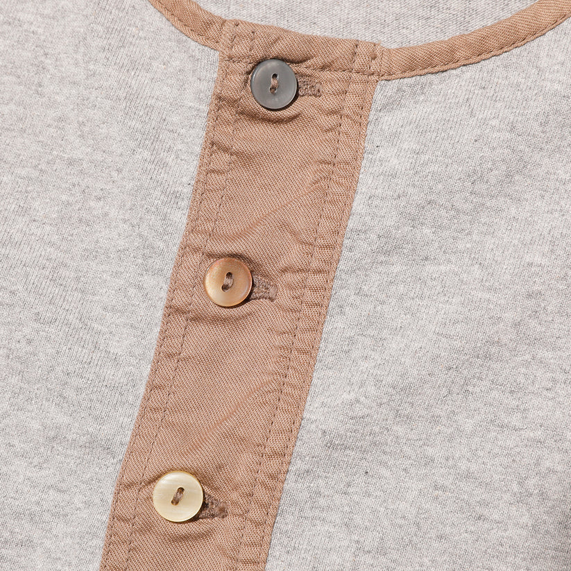 The 2 Monkeys - The 2 Monkeys Classic Henley Shirt【TM12244】