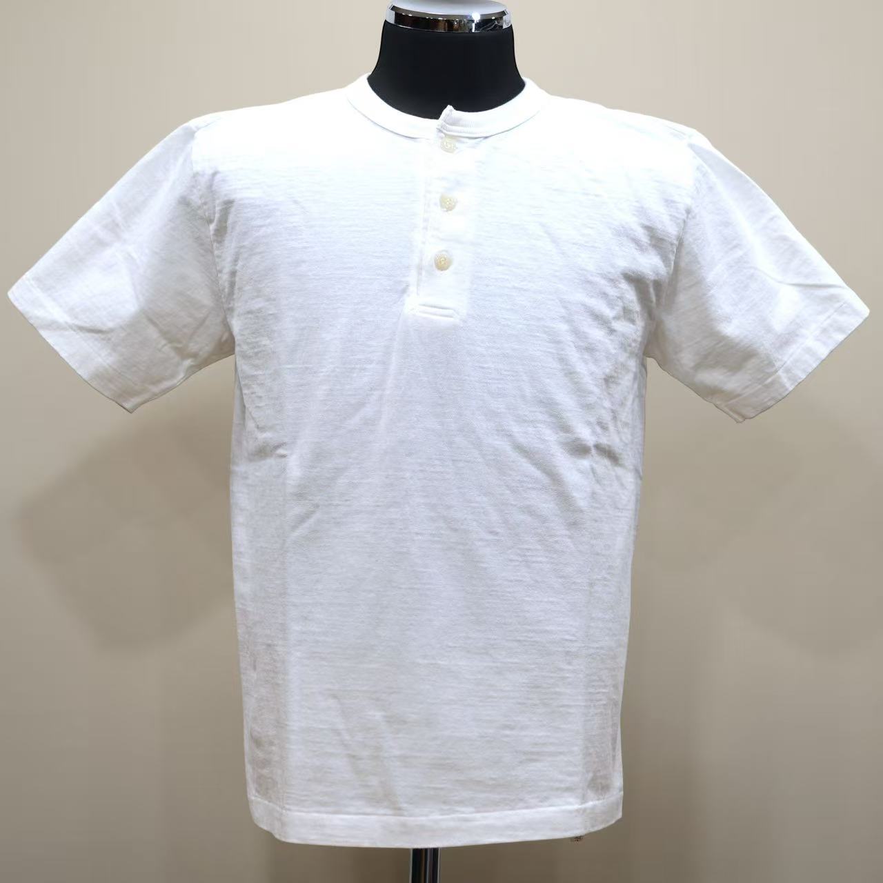 STUDIO D'ARTISAN  石川台吊編み天竺ヘンリーネックTシャツ【8205】