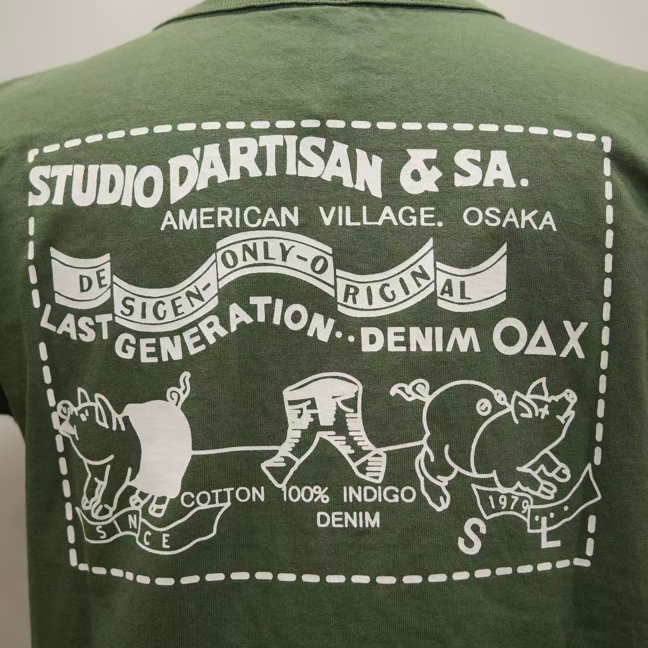 STUDIO D'ARTISAN - USAコットン定番プリントTシャツ【8235】