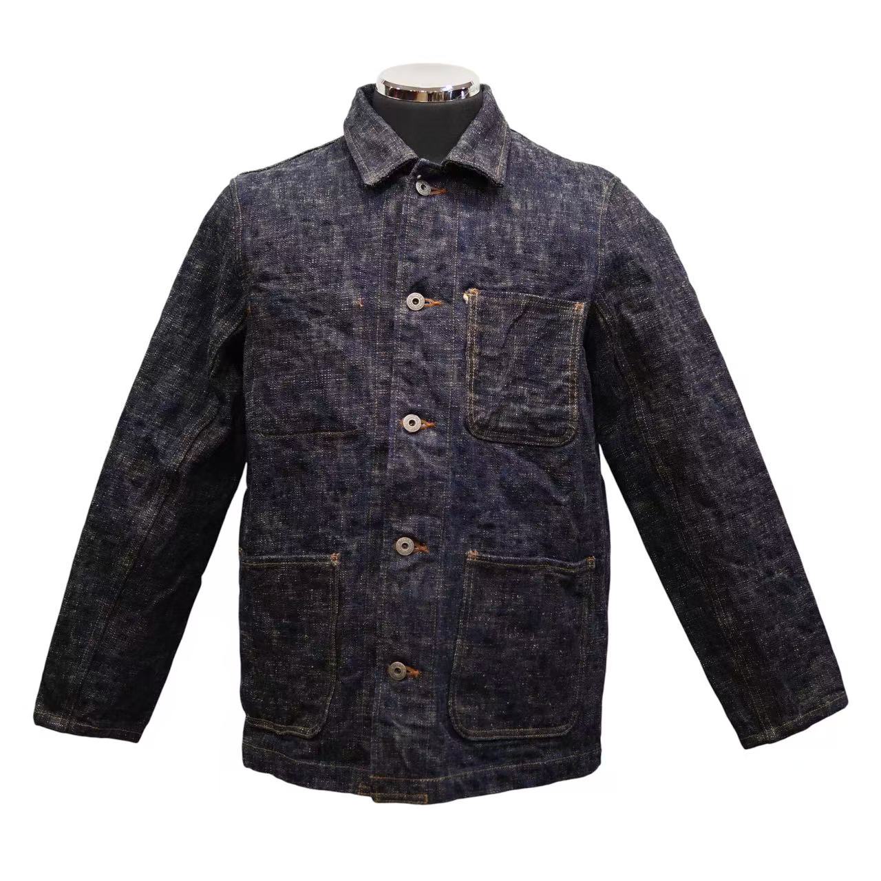 ONI DENIM 鬼デニム カバーーオールジャケット 17oz鬼絣デニム 03502-kasuri