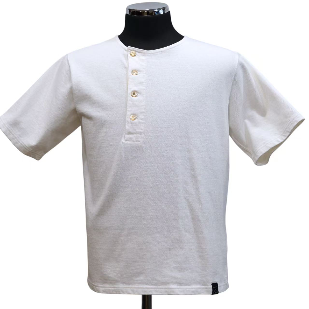 PREQUEL　C1016 Stiff Cotton Henley T-shirt  ヘンリーTシャツ