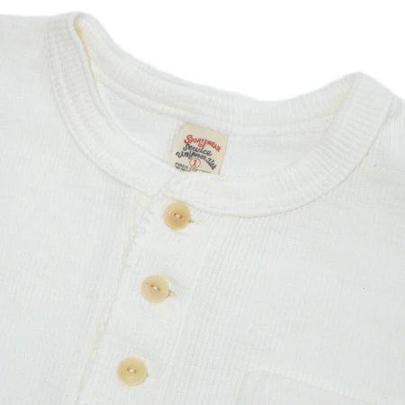 片畦ニット長袖ヘンリーネックTシャツ  662531