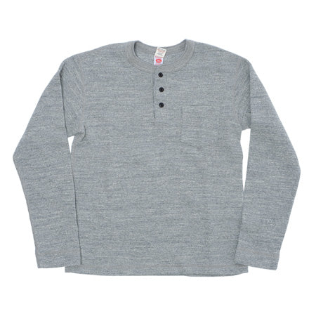 片畦ニット長袖ヘンリーネックTシャツ  662531