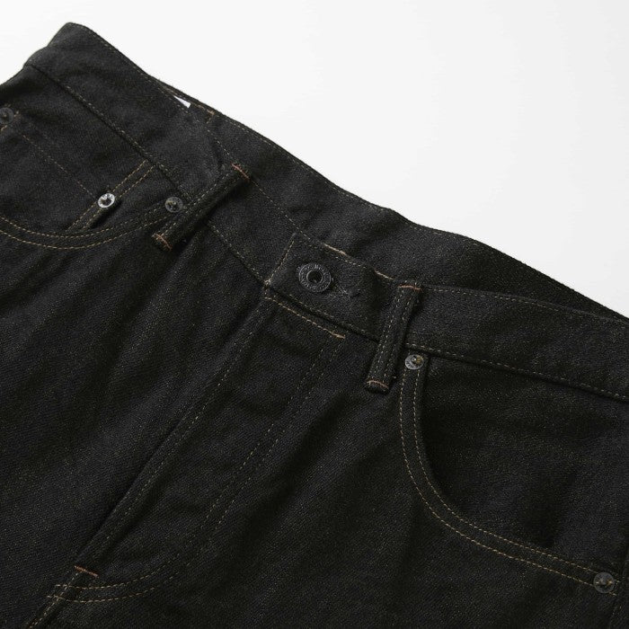 鬼デニム ONI DENIM 2025 春 新作【246-BKOL】 メンズデニム ブランドジーンズ ニートストレートジーンズ スリムストレート12.5oz セルビッジデニム ブラックｘオリーブ