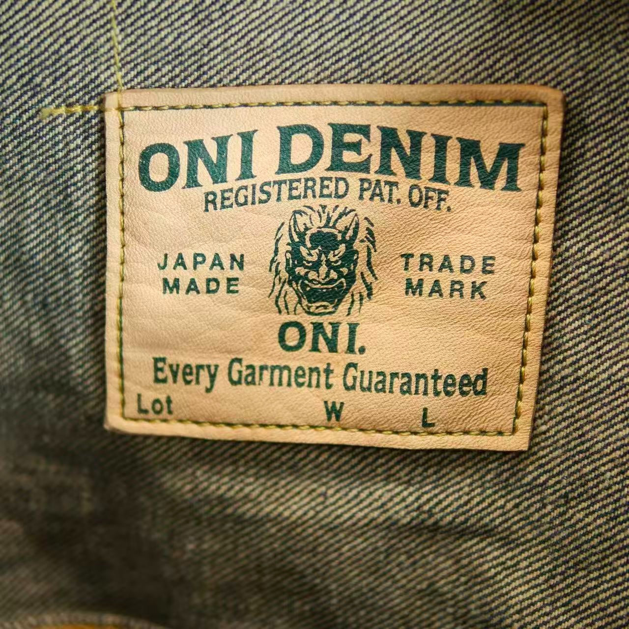 ONI DENIM 鬼デニム ONI-01507LIS 15oz Ishikawa-dai Denim - 1st Type Denim Jacket Long