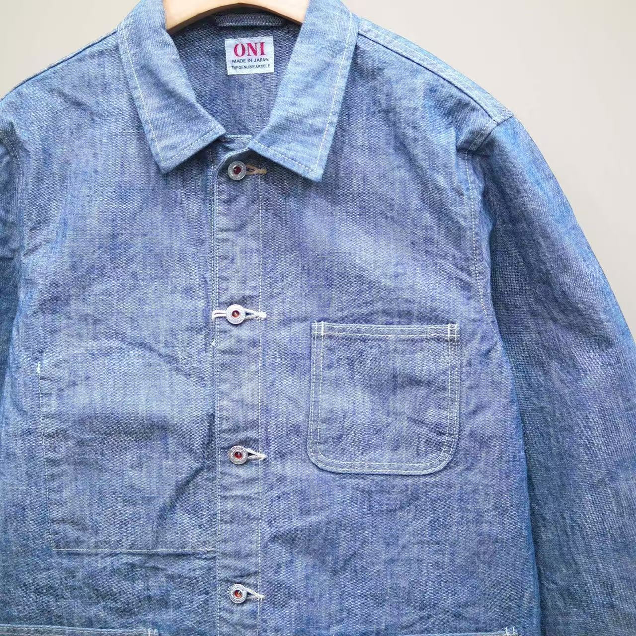 ONI DENIM 鬼デニム ジャケット ONI-03501-SHVCH　Coveralls - 13oz. Super Heavy Chambray