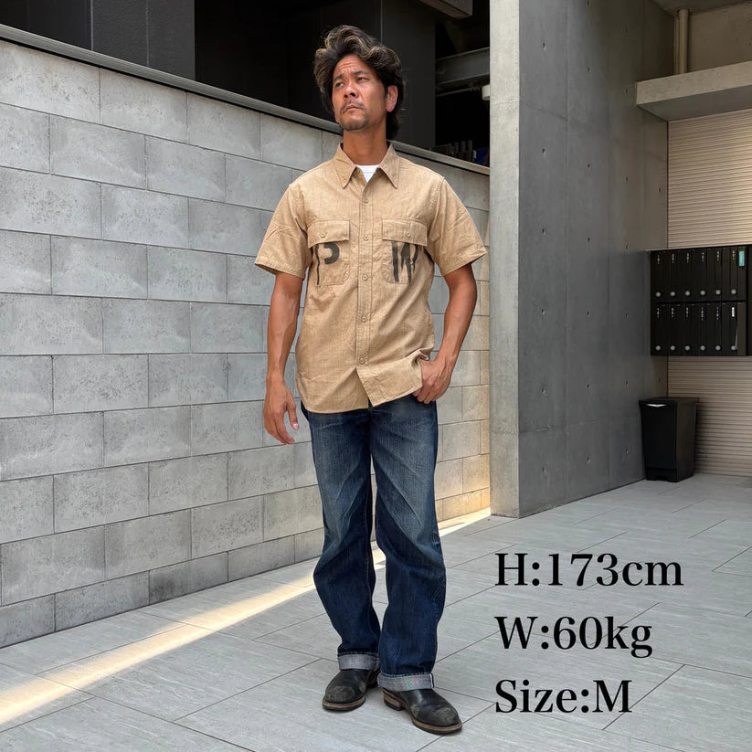 JELADO  S/S Officer Shirt PW Stencil Custom【CT21114B】